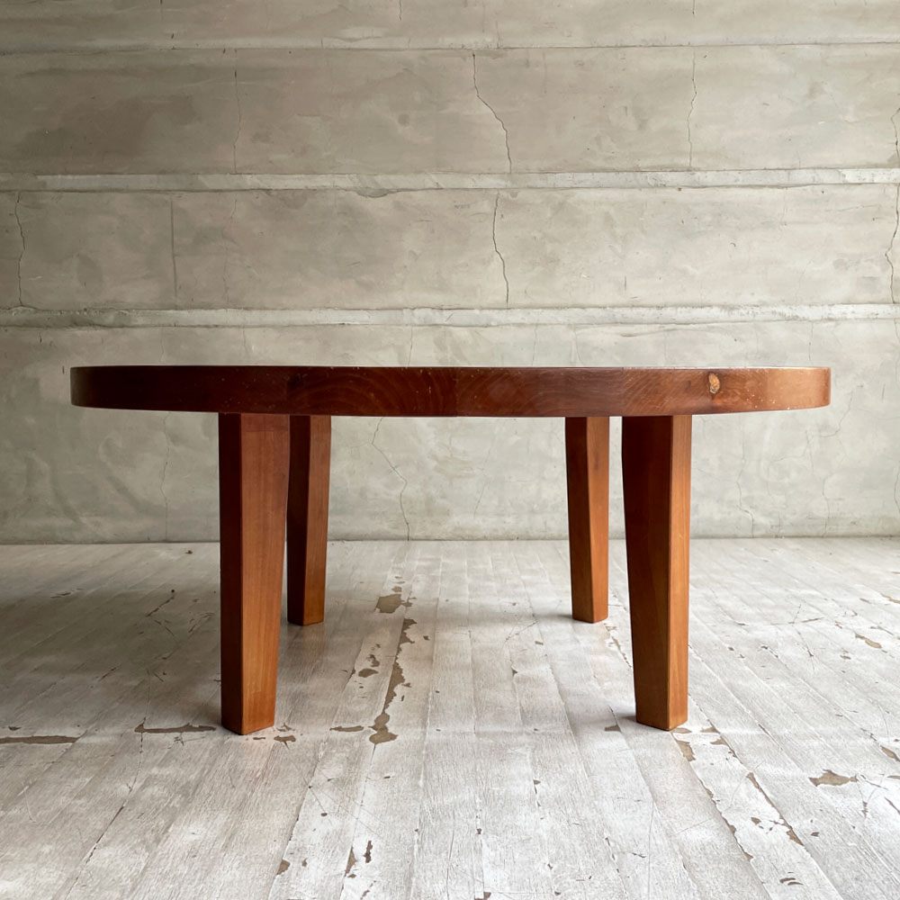 クラフトファニチャー craft furniture チェリー無垢材 ラウンド コーヒーテーブル ローテーブル 座卓 ちゃぶ台  和モダン♪