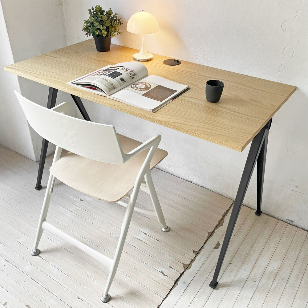 ヘイ HAY ピラミッドデスク PYRAMID DESK オーク材×スチール脚 コンパスレッグ W120cm ナチュラルモダン 定価￥55,000- ★