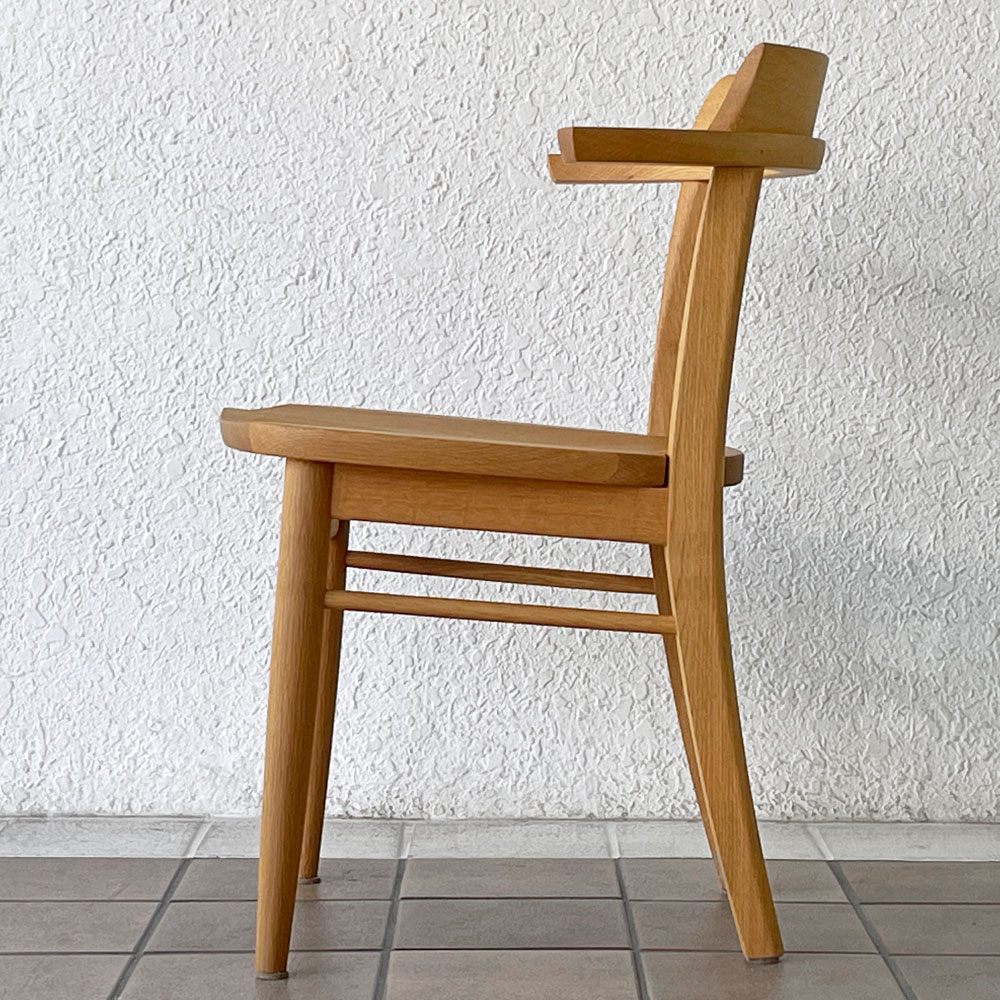 柏木工 KASHIWA ソフィー Sophie ダイニングチェア ナラ無垢材 ハーフアーム 飛騨家具 ナチュラルモダン 良品 B ◇