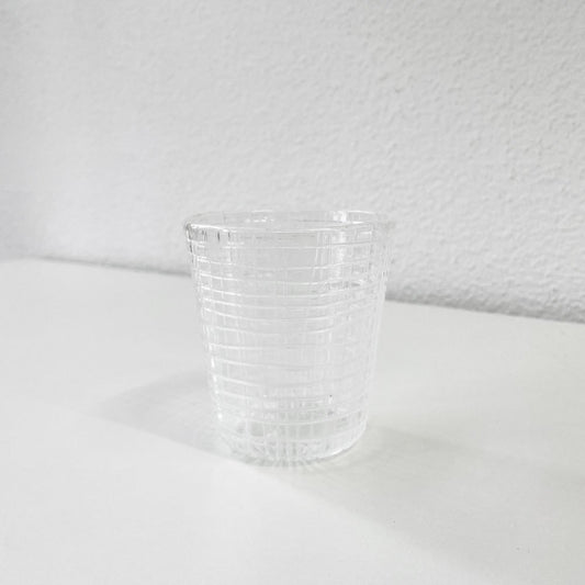 【9C】辻和美 Kazumi Tsuji 普通のコップ ミゾレ グラス ガラスタンブラー Φ8×9cm ファクトリーズーマー factory zoomer 現代作家 ◎