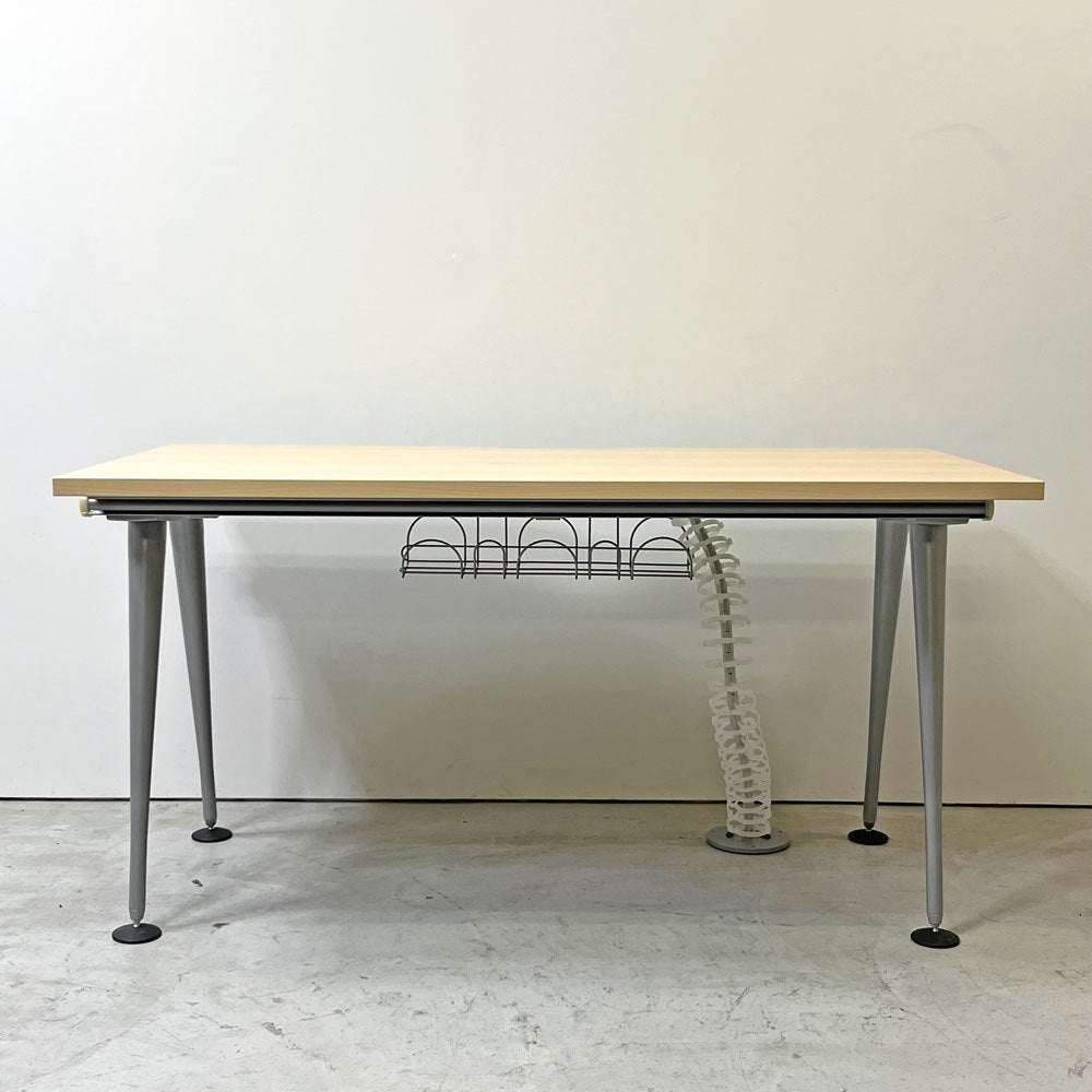 ハーマンミラー Herman Miller アバック エンバイロメンツ ABAK ミーティングテーブル デスク W140cm ナチュラルカラー ケーブルスパイン付き ティム・ウォレス ●
