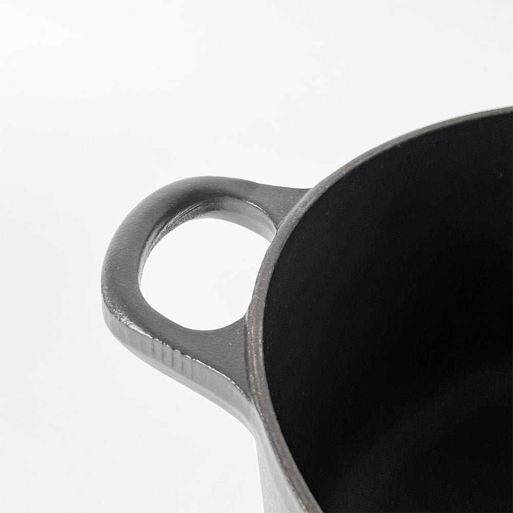 ルクルーゼ LE CREUSET ココットロンド 両手鍋 22cm ブラック 両手鍋 鋳物 ★