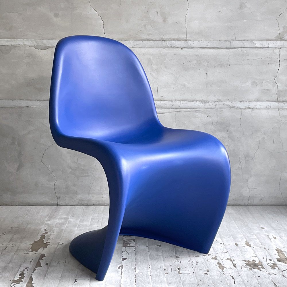 ヴィトラ vitra パントンチェア Panton Chair ブルー 屋内外使用可 ヴェルナー・パントン 旧モデル 廃番カラー ミッドセンチュリー スペースエイジ A ♪