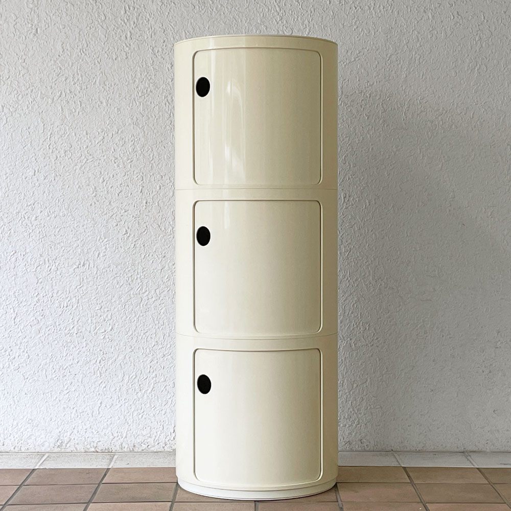 カルテル Kartell ラウンドエレメント Round Element Hタイプ 3段 ホワイト アンナ・カステッリ・フェリエーリ イタリア ◇