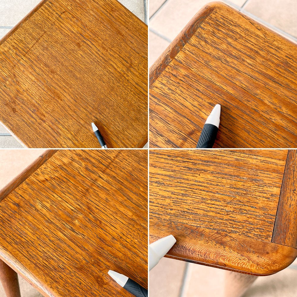 北欧ビンテージ Scandinavia Vintage サイドテーブル チーク材 スクエア W40cm ネストテーブル 1台のみ 北欧家具 ◇