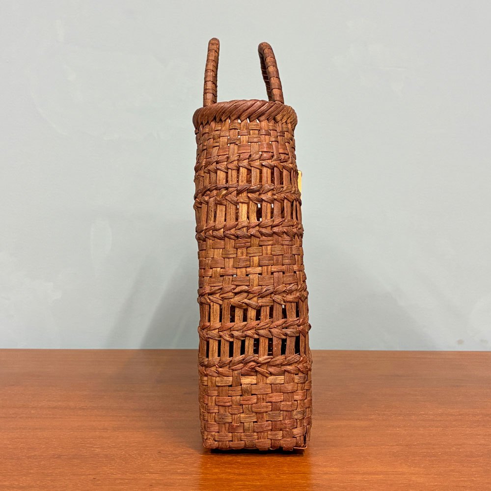 かごや 山葡萄 かごバック トートバック 鞄 バスケット 天然素材 40×42cm ◎