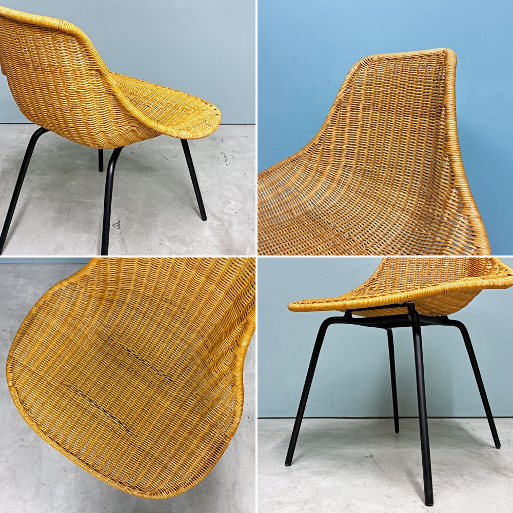 イデー IDEE バーバス チェア BARBAS CHAIR リビングチェア ダイニングチェア ラタン×アイアン アジアン リゾートスタイル ◎