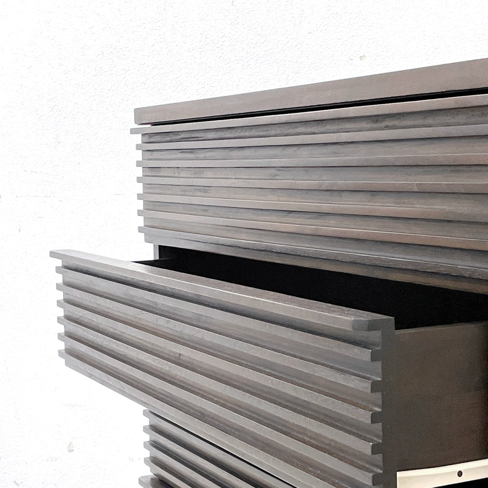エーフラット a.flat ルーバー キャビネット v02 Louver cabinet 引出タイプ D2 4段チェスト Chest アジアンモダン オプション角脚付 ●