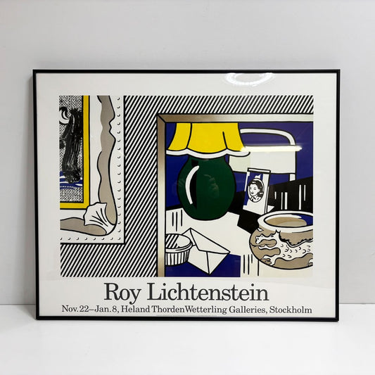 ロイ・リキテンスタイン Roy Lichtenstein Two Paintings: Green Lamp 1984 アートフレーム ポスター ポップアート 額装品 ●