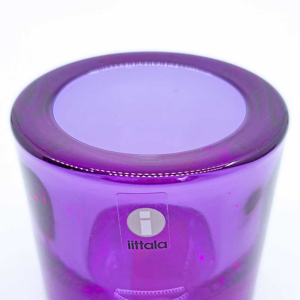 イッタラ iittala マリメッコ marimekko キビ kivi キャンドルホルダー アメジスト 60mm フィンランド 北欧雑貨 廃番カラー 箱付 E ●