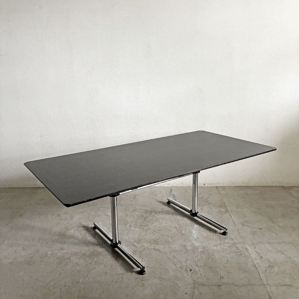 ユーエスエムハラー USM Haller キトステーブル KITOS ミーティングテーブル デスク 長方形 W199.5cm オーク材 ブラックラッカー フリッツ・ハラー スイス 〓