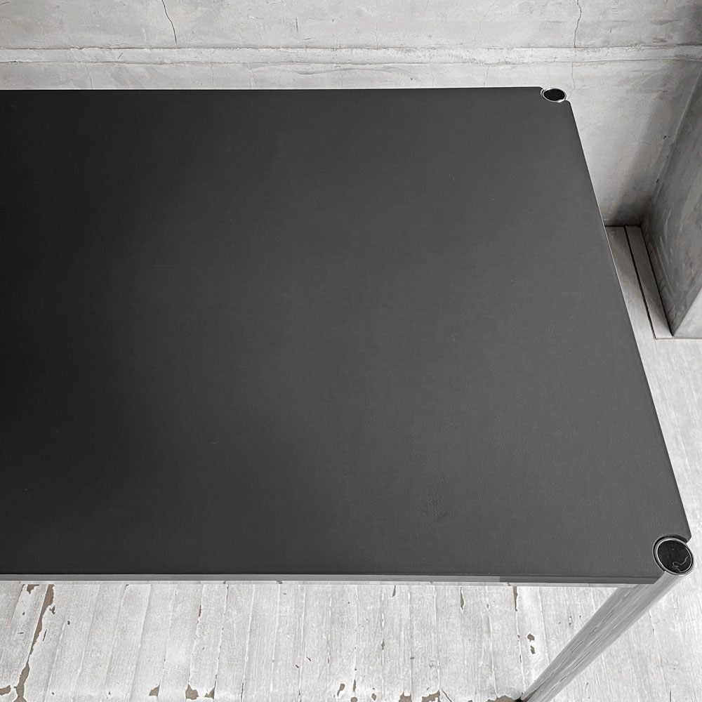 USMハラー USM Haller モジュラーファニチャー ハラーテーブル ワーキングデスク ダイニングテーブル リノリウム天板 チャコール W150cm アジャスター 高さ調整機能付き スイス ♪