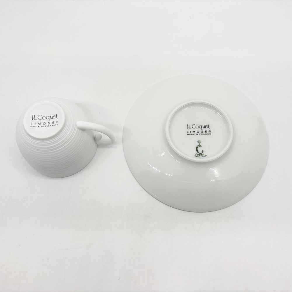 ジャン ルイ コケ JL Coquet エミスフェール Hemisphere コーヒーカップ＆ソーサー 磁器 洋食器 フランス A ●
