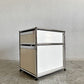 ユーエスエムハラー USM Haller モジュラーファニチャー Modular Furniture ハラーシステム デスクキャビネット 2ドロワー ピュアホワイト 鍵なし トレイ＆替えキャスター付 未使用保管品 〓