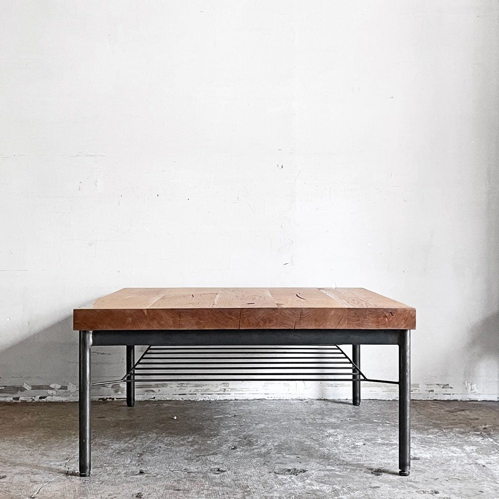 トラックファニチャー TRUCK FURNITURE オークアイアンレッグ ローテーブル OAK IRON-LEG LOW TABLE センターテーブル オーク無垢材 インダストリアル ■