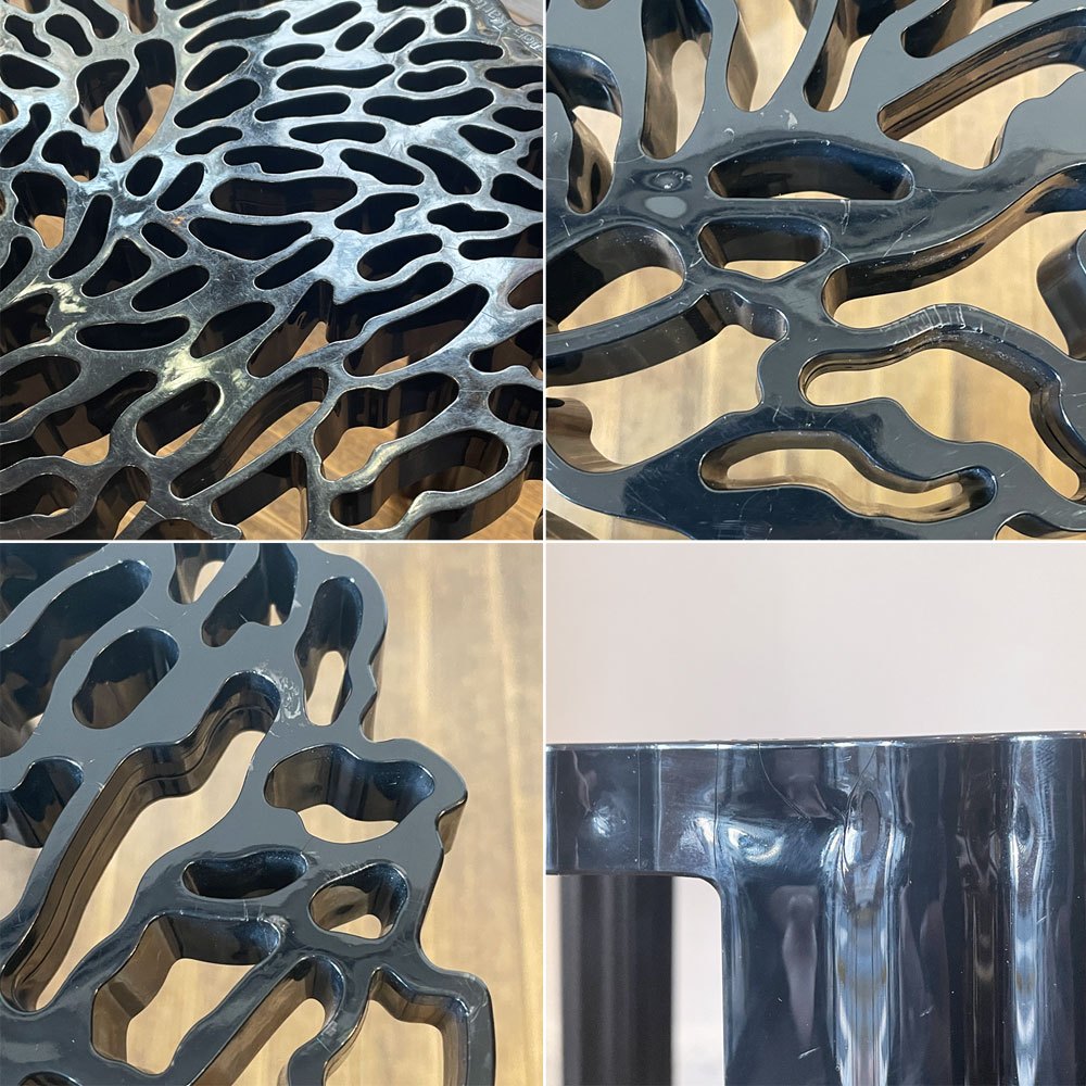 カルテル Kartell ティーテーブル ハイ T-TABLE サイドテーブル ブラック φ50×H44cm パトリシア・ウルキオラ イタリア 定価￥51,500- ◎