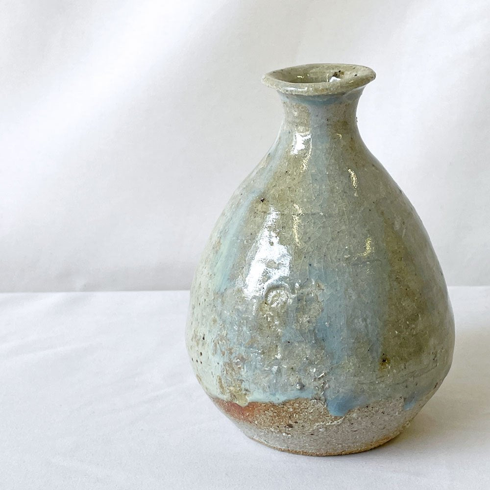 唐津焼 斑唐津 竹花正弘 徳利 箱付き Φ10cm 陶芸家 現代作家 ◇