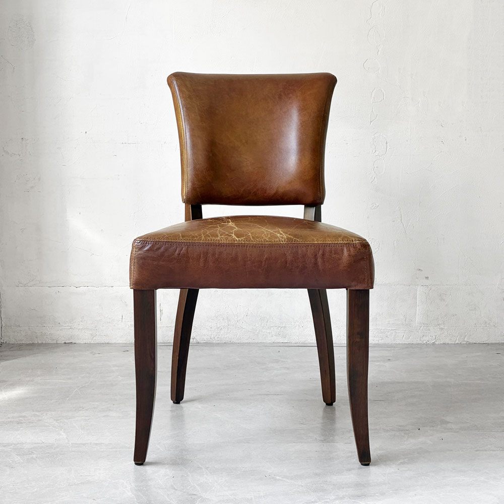 ハロ HALO ミミチェア MIMI CHAIR ダイニングチェア カフェチェア 本革 レザー 英国 シャビーシック ビンテージスタイル B ★