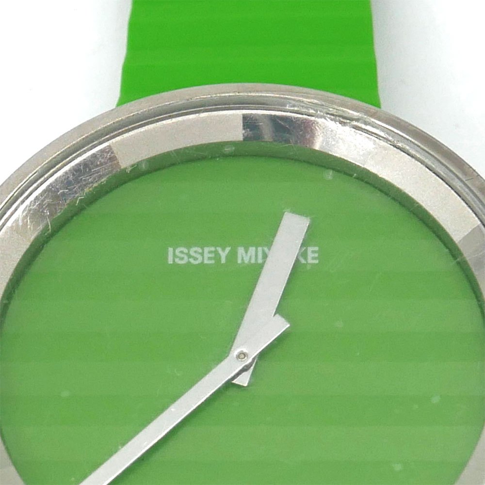 イッセイミヤケウォッチ ISSEY MIYAKE WATCH プリーズ PLEASE 腕時計 SILAAA04 グリーン ジャスパー・モリソン Jasper Morrison 定価￥22,050- ●