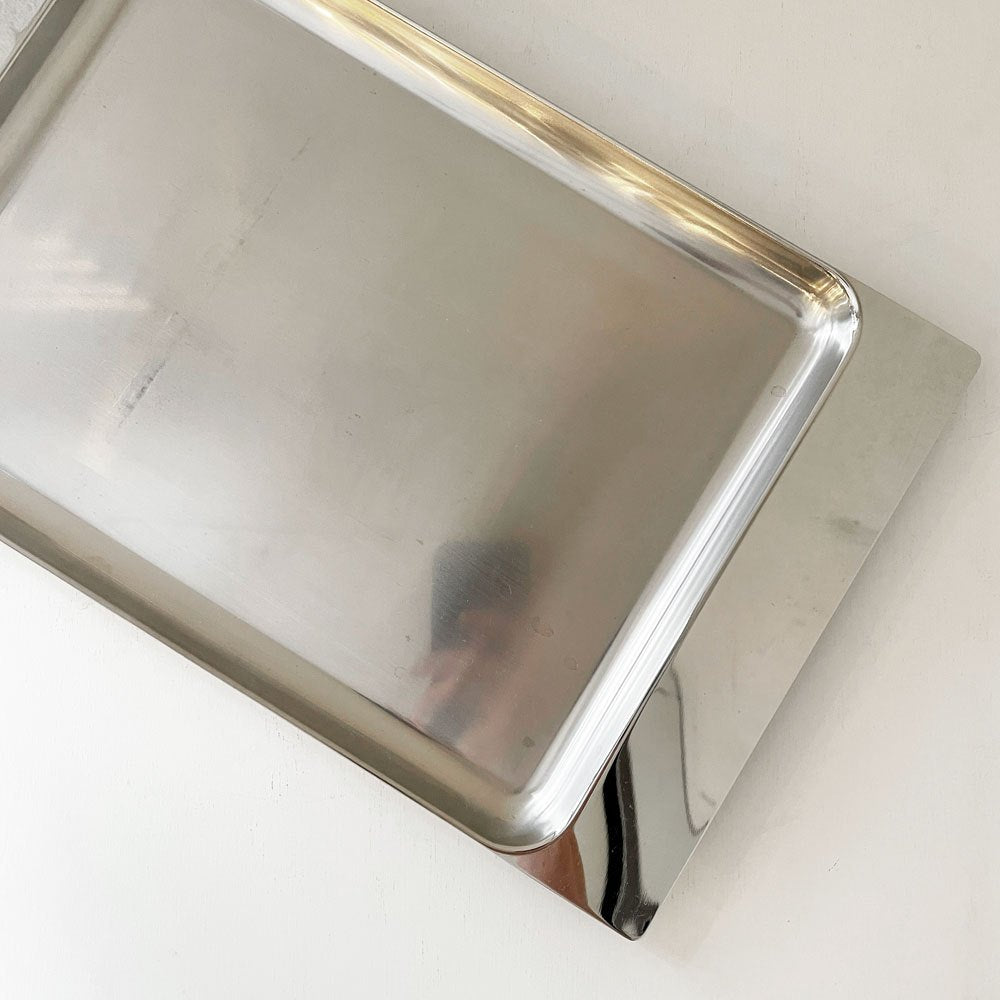 アレッシィ ALESSI プログラマ Programma 8 ステンレストレイ 37.5×22.5cm フランコ・サルジャーニ & エイヤ・ヘランダー イタリア 廃番 A ◎