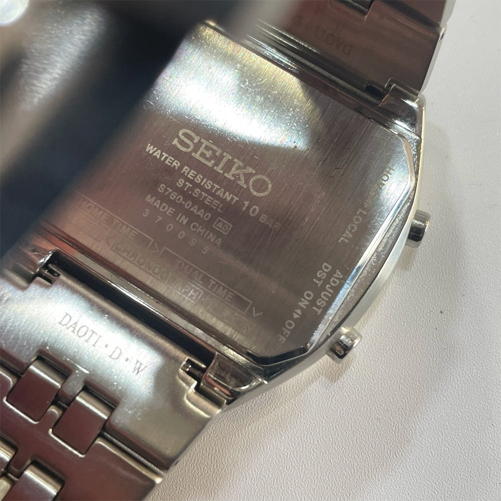 セイコー スピリット SEIKO SPIRIT デジタル 電波 ソーラー ワールドタイム S760-0AA0 深澤直人 power design コマ付 ★