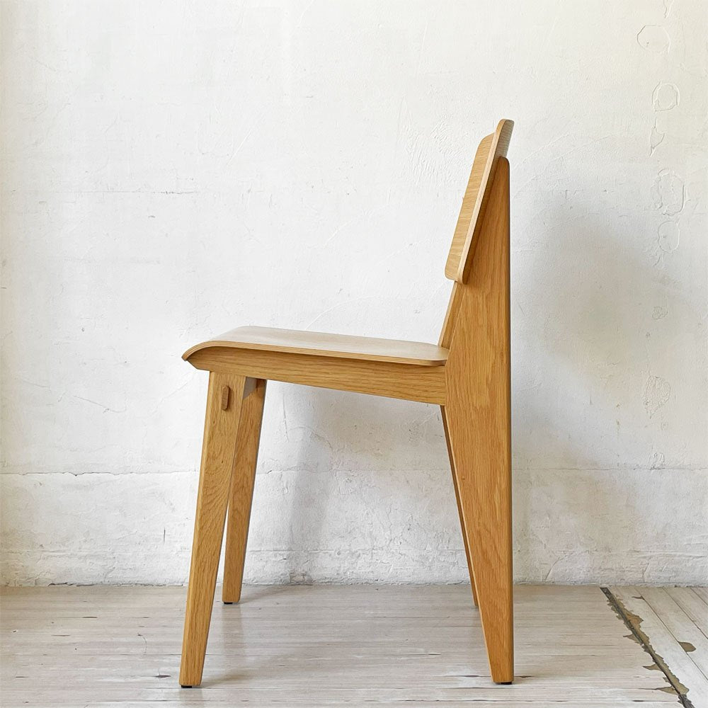 ヴィトラ vitra シェーズトゥボワ Chaise Tout Bois ダイニングチェア ナチュラルオーク 座面高46cm ジャン・プルーヴェ Jean Prouve 定価￥129,800- ★