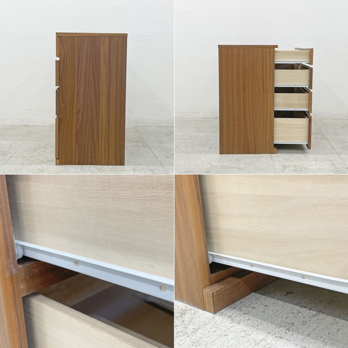 無印良品 MUJI 4段5杯 チェスト ウォールナット シンプル モダンデザイン 現行品 54,900円  庫内良好 〓