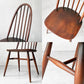アーコール Ercol クエーカーチェア ダイニングチェア ハイバック オールドコロニアル ブラウン エルム材 × ビーチ材 UKビンテージ 英国家具 ★