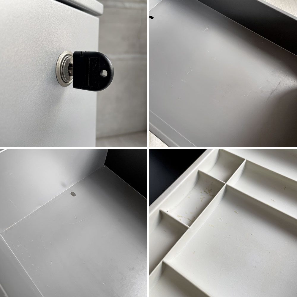 カッシーナ Cassina ixc. AFドロワー AF DRAWER デスクキャビネット ワゴン 鍵付き トレー付属 キャスターロック機能付き イタリア ミニマルデザイン B