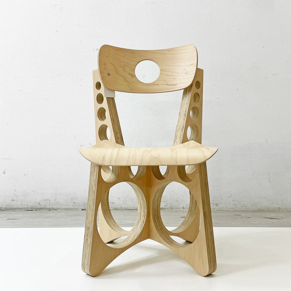 トムサックスファニチャー TOM SACHS FURNITURE ショップチェア SHOP CHAIR メープルプライウッド ナチュラル エディションナンバー入り No.342 B ●