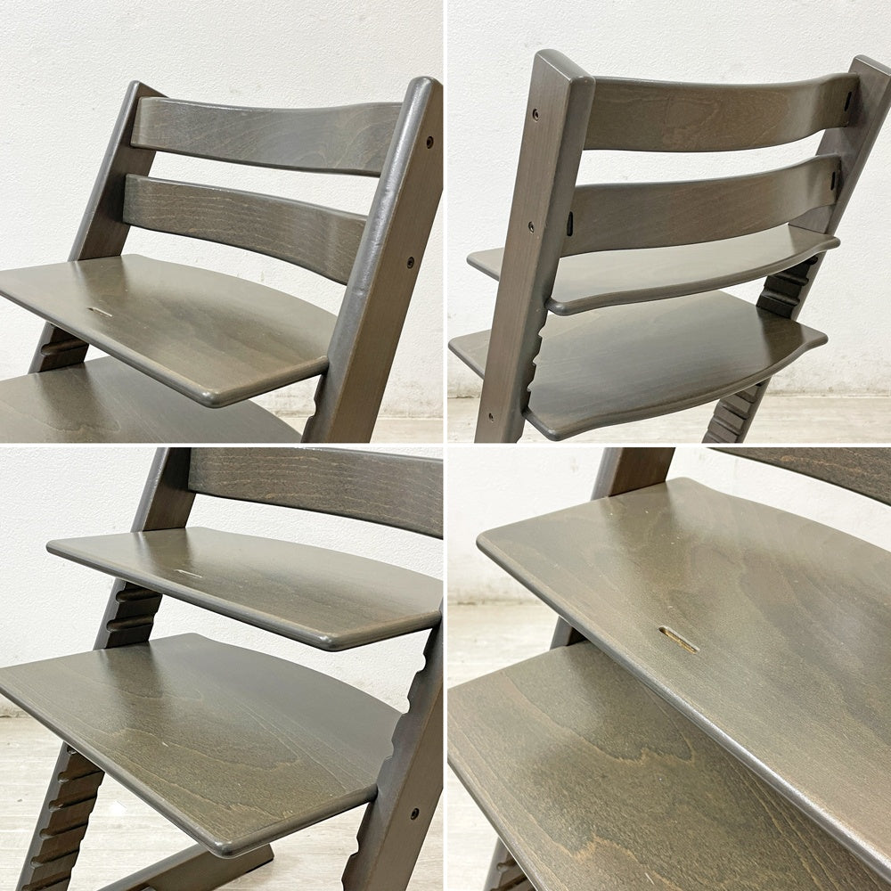 ストッケ STOKKE トリップトラップ TRIPP TRAPP ベビーチェア キッズチェア グレー S/N5～ ノルウェー 北欧家具 ●