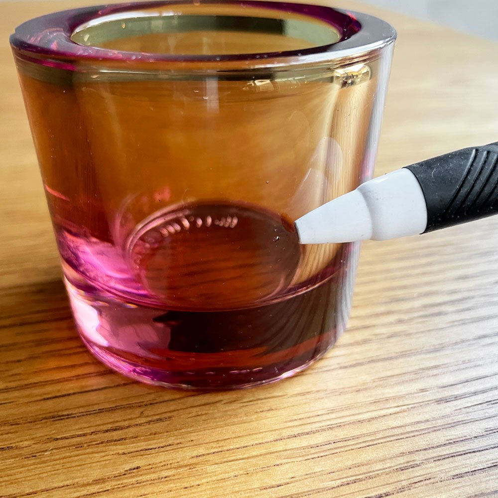 イッタラ iittala マリメッコ marimekko キビ kivi キャンドルホルダー ローズオリーブ 60mm ヘイッキ・オルヴォラ フィンランド  廃番カラー ♪