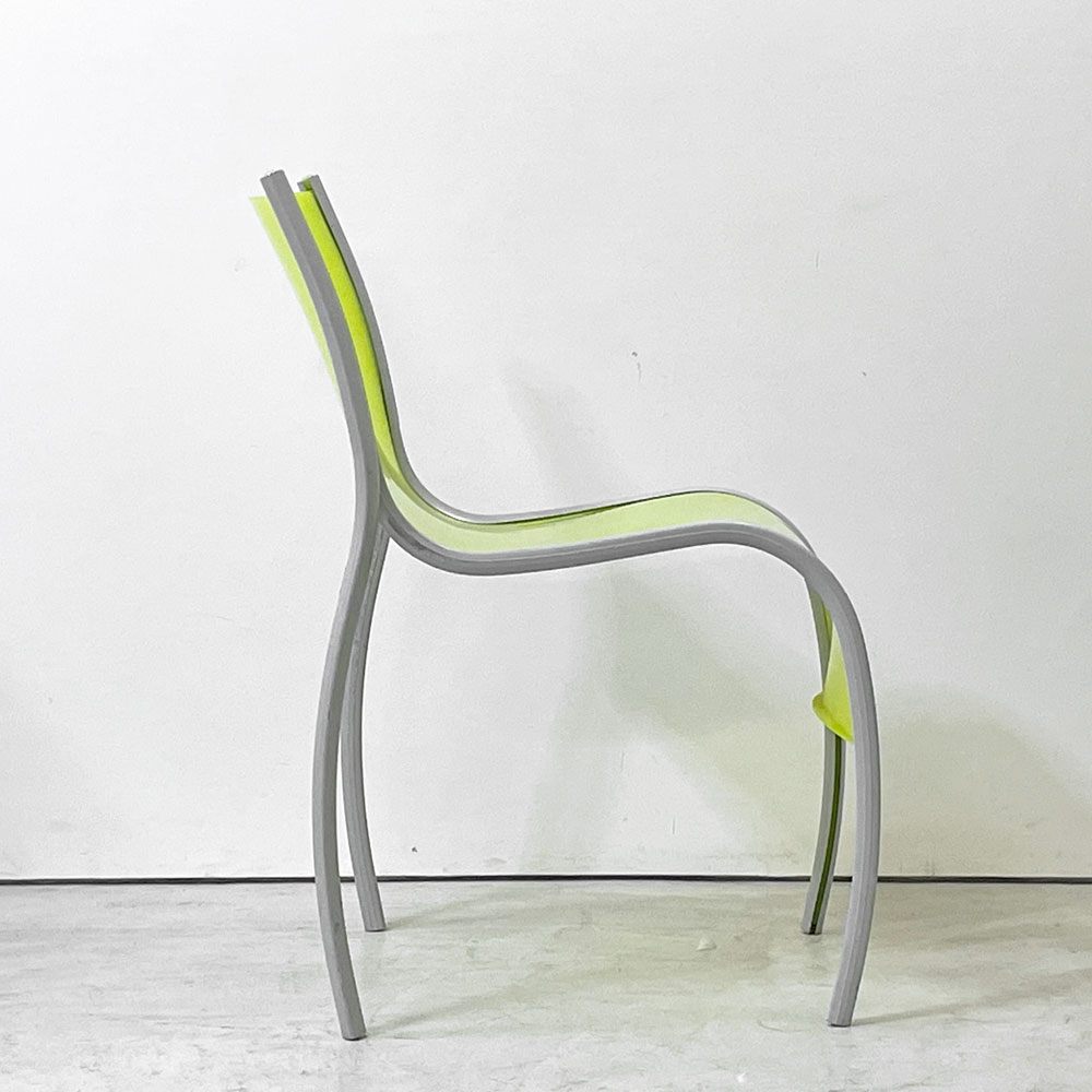 カルテル Kartell FPE chair スタッキングチェア ダイニングチェア アルミ ポリプロピレン グリーン ロンアラッド イタリアモダン 廃番 A ●