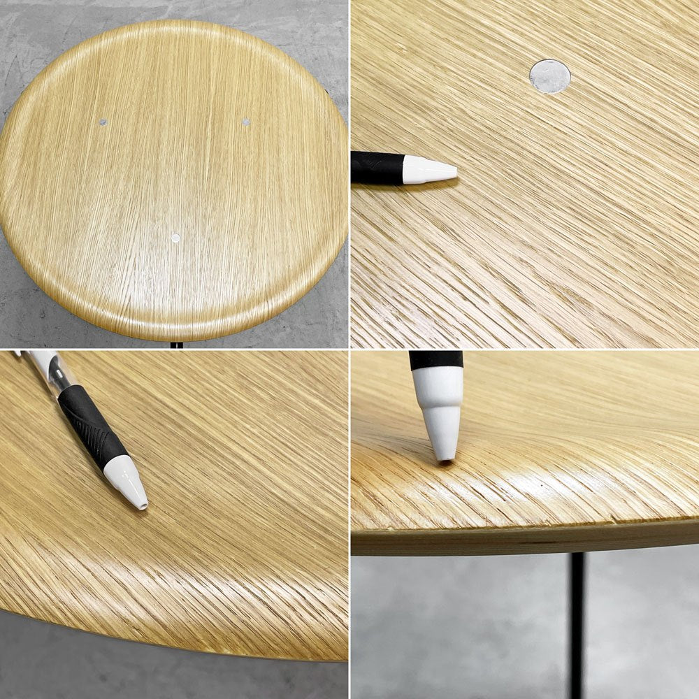 エンゲルブレヒト Engelbrechts ケヴィ KEVI 2010 ダイニングテーブル オーク材 プライウッド カフェテーブル 70cm 3本脚 ヨルゲン・ラスムッセン デンマーク 未使用品 A ●
