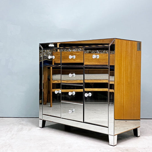 カレ KARE ラグジュアリー キャビネット サイドボード 2Doors 6Drawers ミラー張り ドイツ ◎