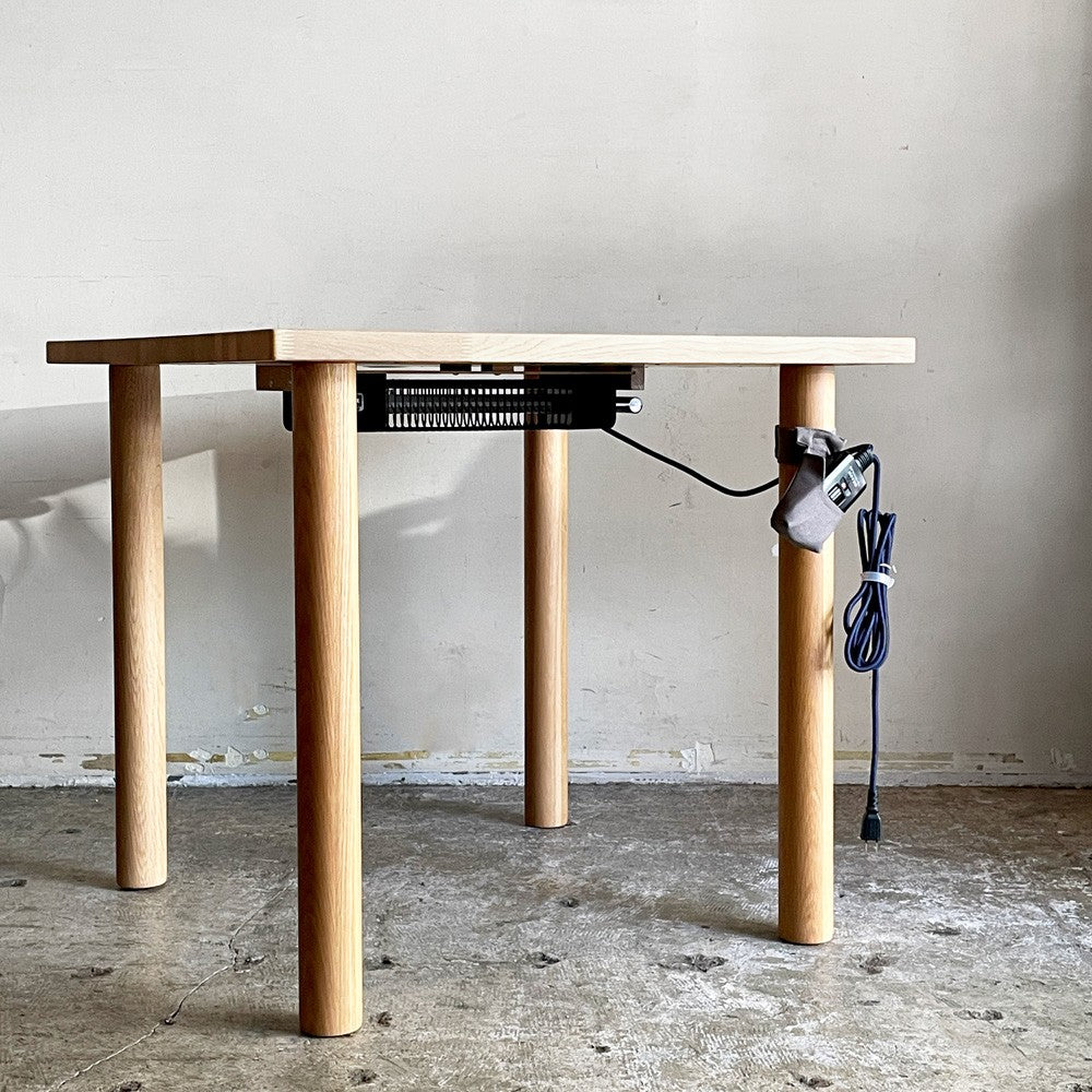 無印良品 MUJI 木製テーブル ダイニングこたつ オーク材 W80cm ナチュラルスタイル ■