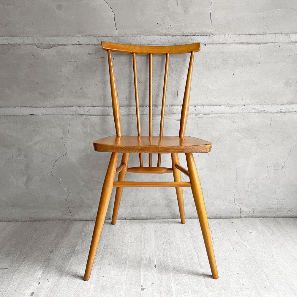 アーコール Ercol スティックバックチェア スピンドルチェア エルム材 UKビンテージ 英国家具 ♪