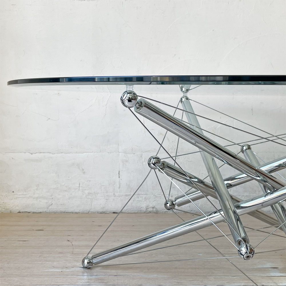 カッシーナイクスシー Cassina ixc. 713 ローテーブル ガラス天板 Φ100cm テオドール・ワッデル Theodore Waddell 定価￥460,000- ★