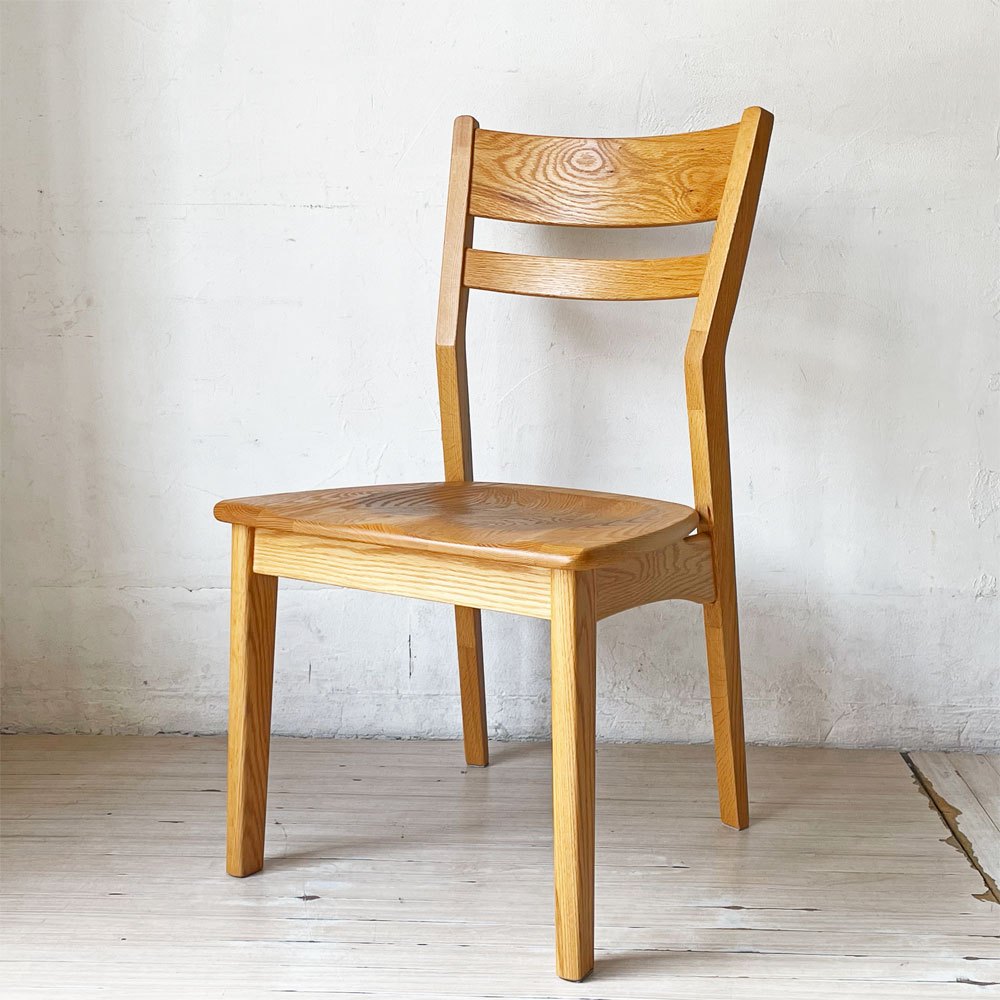 ナガノインテリア NAGANO INTERIOR ハニー Honey ダイニングチェア オーク材 板座 廃盤 B ★