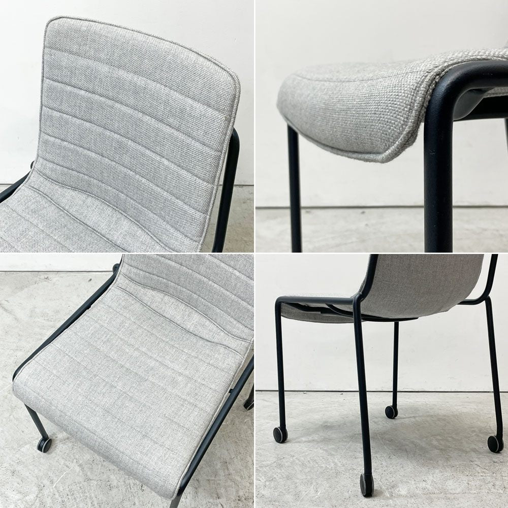 コクヨ KOKUYO オフセットフレームチェア offset frame chair オフィスチェア スタッキングチェア 4本脚 ファブリックシート スカイグレー キャスター A ●