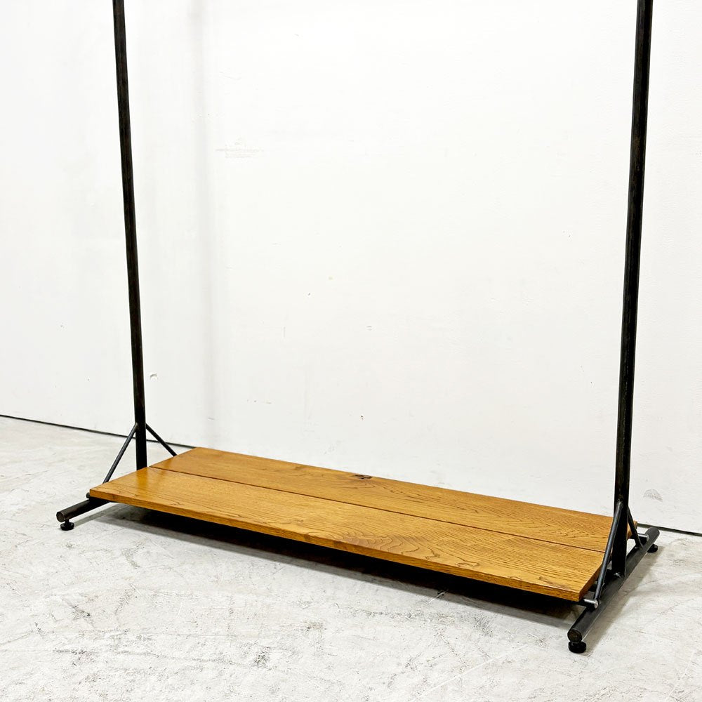 トラックファニチャー TRUCK FURNITURE スット ハンガースタンド SUTTO HANGER STAND Sサイズ スタンドシェルフボード付 ナラ無垢材 ハンガーラック インダストリアル ●
