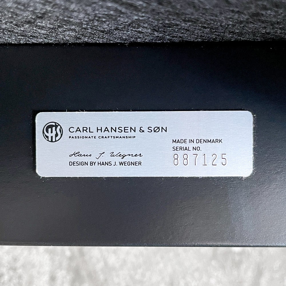 カールハンセン＆サン Carl Hansen & Son CH20 エルボーチェア オールブラック ハーフアーム ビーチ材 レザー ハンス・J・ウェグナー 北欧 ■