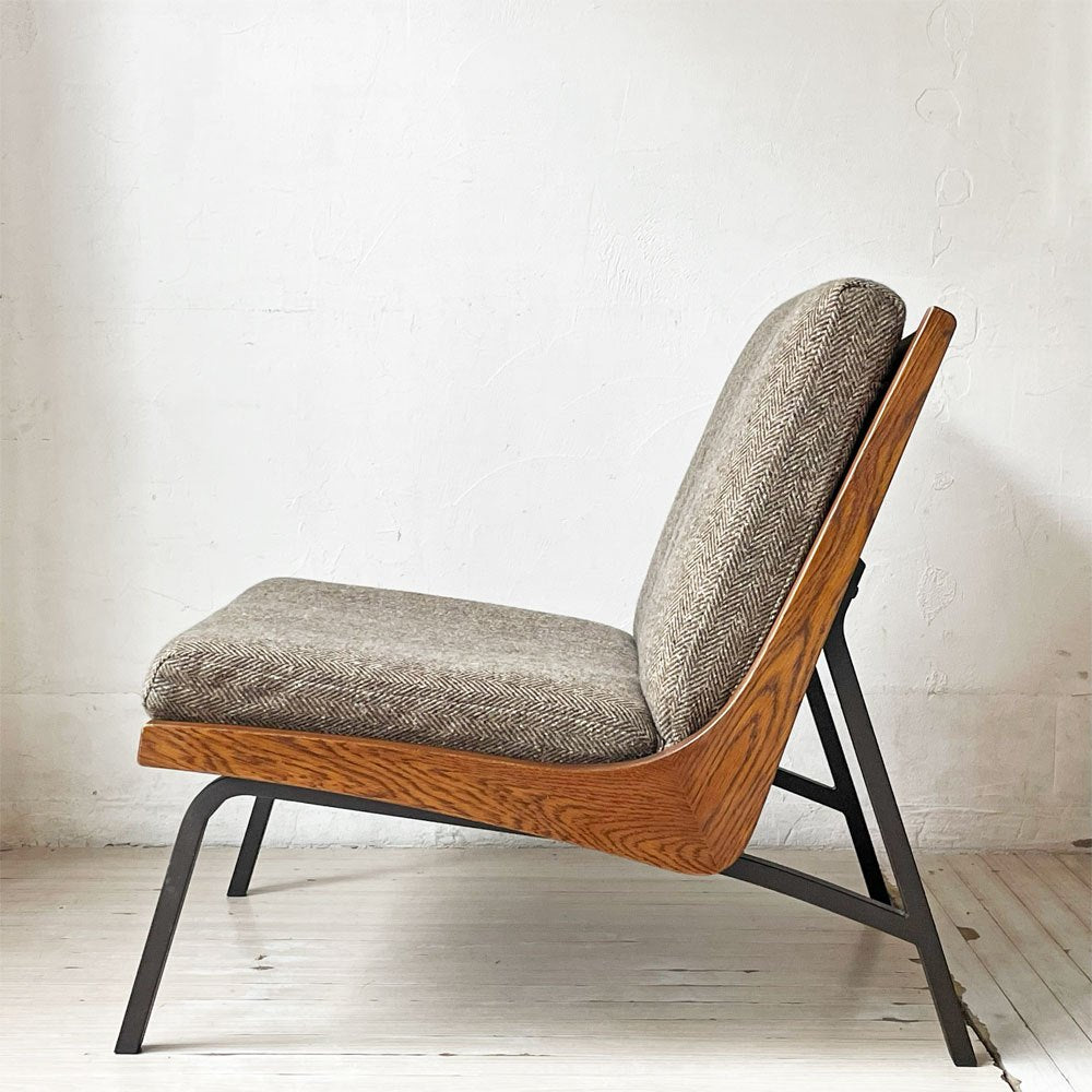 トラックファニチャー TRUCK FURNITURE ブーメランチェア BOOMERANG ナラ無垢材×スチール 1人掛けソファ 参考定価約14万円 ★
