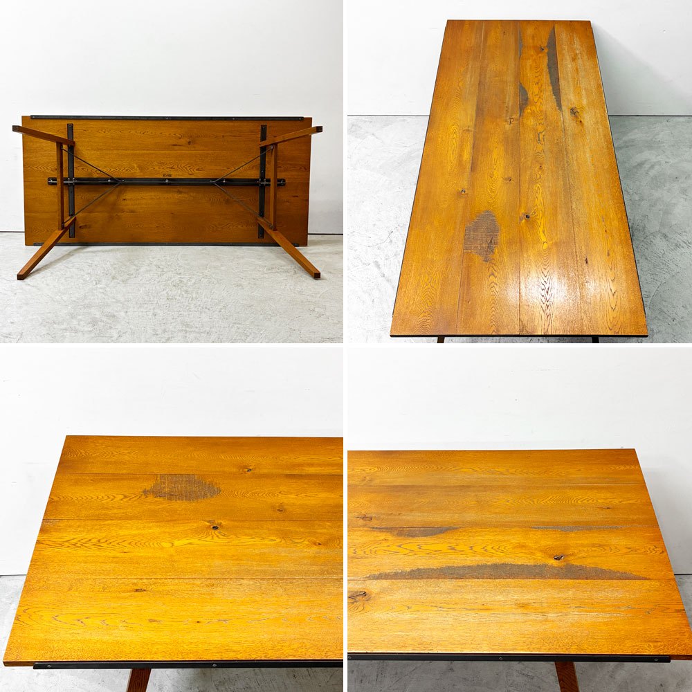 トラックファニチャー TRUCK FURNITURE スットテーブル SUTTO TABLE ダイニングテーブル ナラ無垢材 ナチュラルカラー インダストリアル 参考定価￥268,400- ●