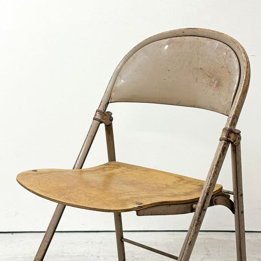 アメリカンシーティングカンパニー AMERICAN SEATING COMPANY フォールディングチェア プライウッド × スチール USビンテージ C ●