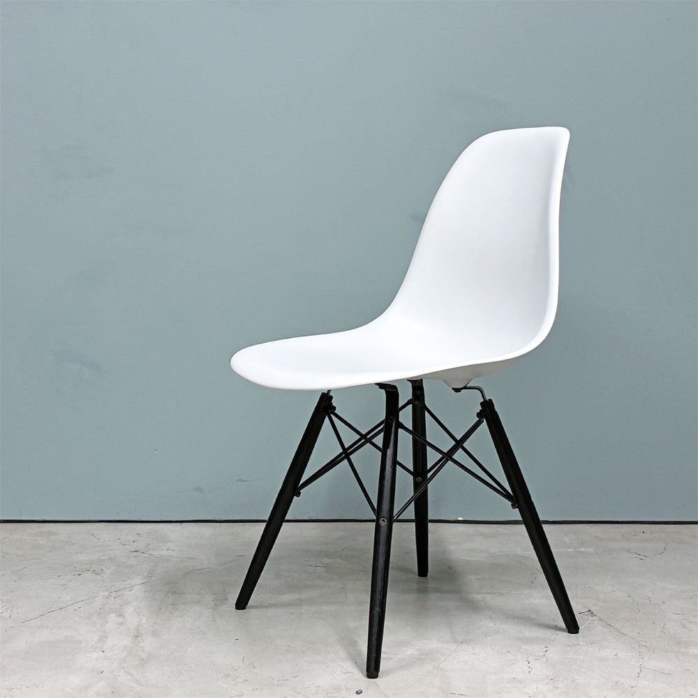ハーマンミラー HermanMiller サイドシェルチェア ドゥエルレッグ DSW アルパイン × エボニー ポリプロピレン製 イームズ ミッドセンチュリー B ◎