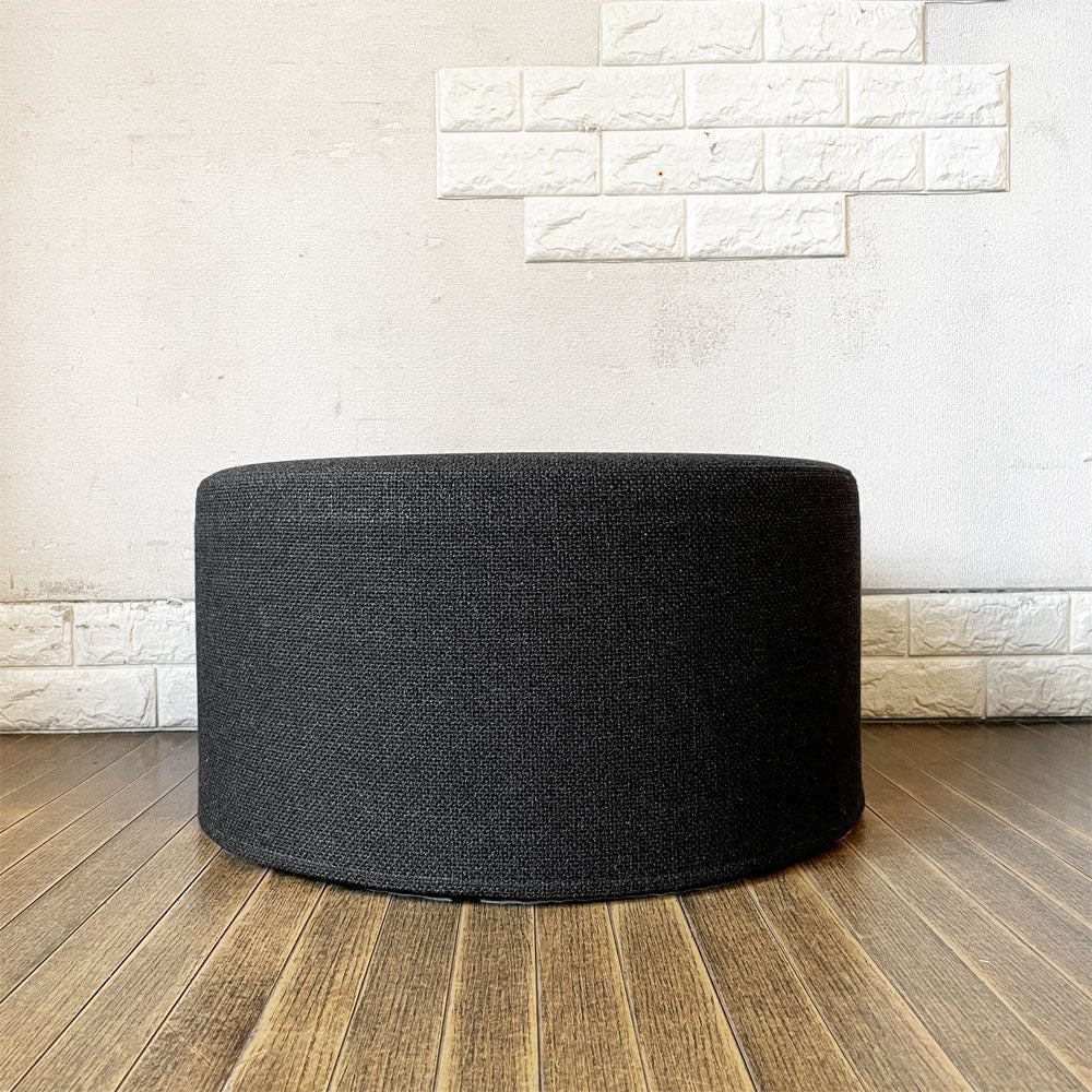 ソフトライン SOFTLINE ドラムスパフ DRUMS POUF スツール リビングテーブル ウォールナットトレイ Φ60cm アクタス取扱 定価￥69,300- ◎