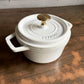 ストウブ STAUB ピコ ココット ラウンド 両手鍋 ホワイト 16cm 鋳物 キャセロール ガス オーブン IH対応 フランス ♪