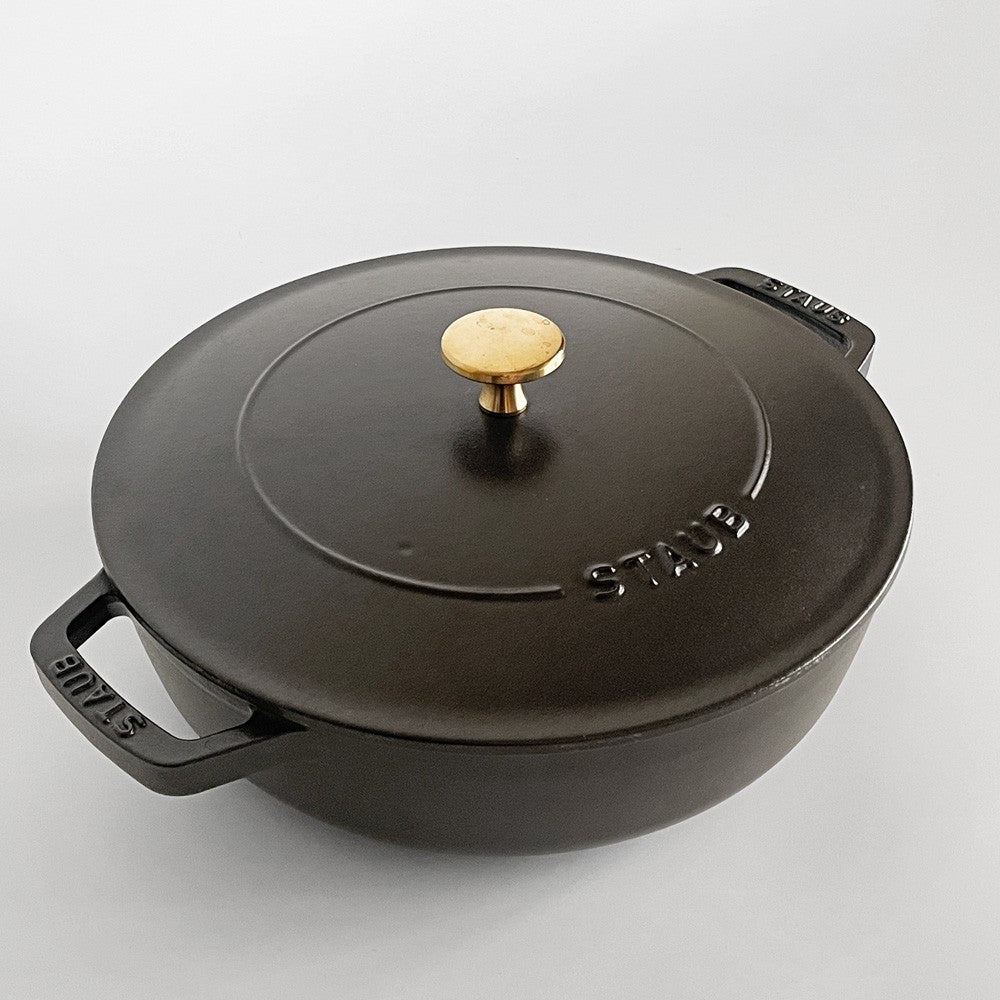 ストウブ STAUB ブレイザー ソテーパン 両手鍋 ホーロー鍋 ブラック 26cm 鋳物 鋳鉄 オーブン IH対応 フランス ■