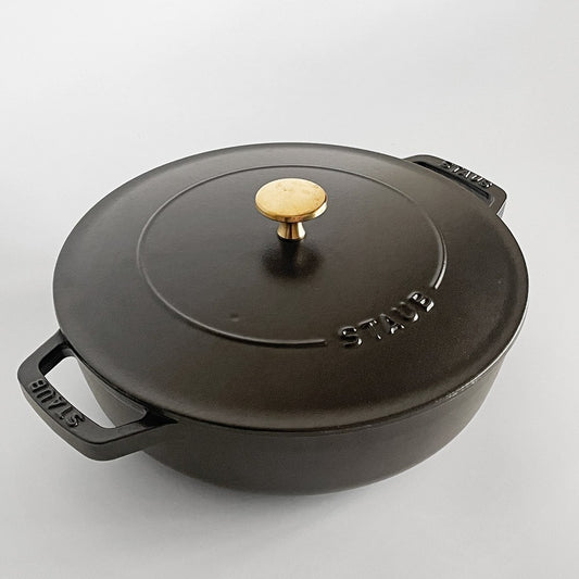 ストウブ STAUB ブレイザー ソテーパン 両手鍋 ホーロー鍋 ブラック 26cm 鋳物 鋳鉄 オーブン IH対応 フランス ■
